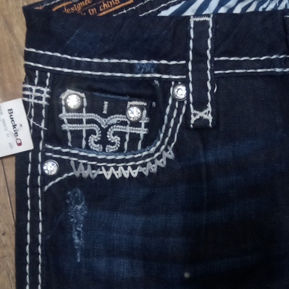 Rock Revival Women's 26 Serena Easy Boot Bejeweled Embroidered Distressed NWT - Picture 6 of 15